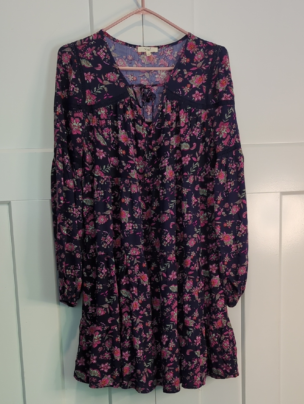 Easel Los Angeles Paisley Boho Dress Size S